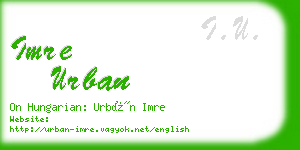 imre urban business card
